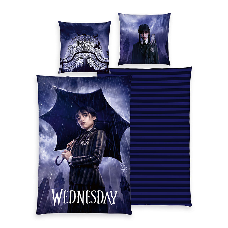 HERDING Wednesday Bettwäsche-Set 'Umbrella' - 80-x-80-cm-135-x-200-cm