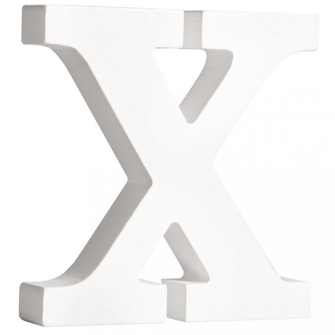 Rayher Hobby MDF- Buchstabe X, weiß, 11cm, Stärke 2cm