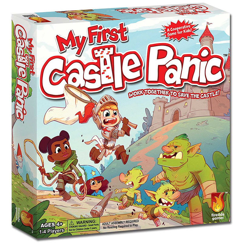 Asmodee My First Castle Panic The classic cooperative game is reimagined to suit players as young as four! Work together to defend your castle from monsters by matching colours and shapes. Brettspiel