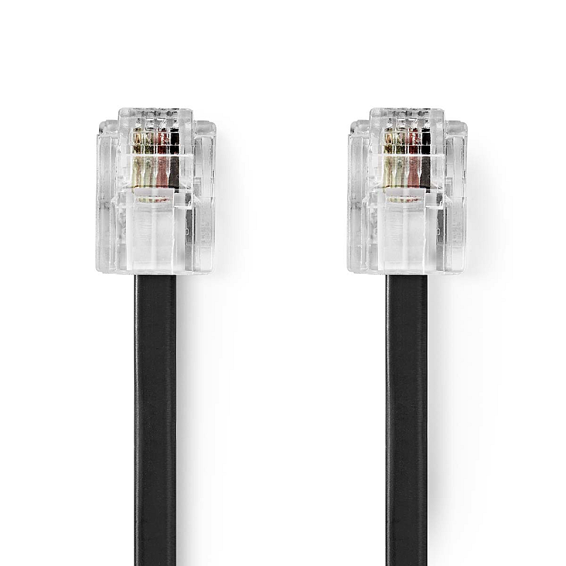 Nedis TCGL90200BK20 Telefonkabel 2 m Schwarz