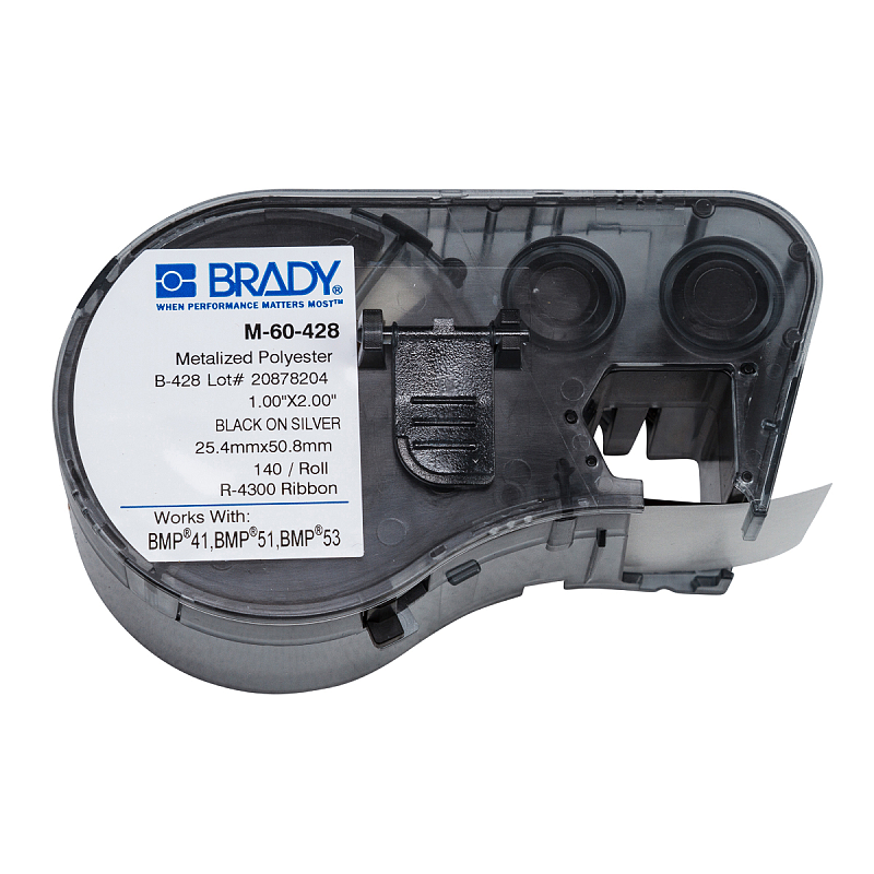Brady BMP41 BMP51 BMP53, Etiketten aus metallisiertem Polyester für die Bestandskennzeichnung sowie Bauteile und Schalttafeln