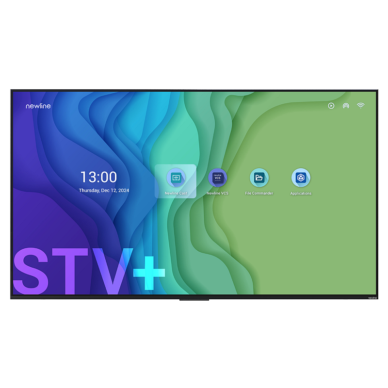 Newline STV-9824PLUS Signage-Display 2,49 m (98") LED 400 cd/m² 4K Ultra HD Schwarz Touchscreen Eingebauter Prozessor Android