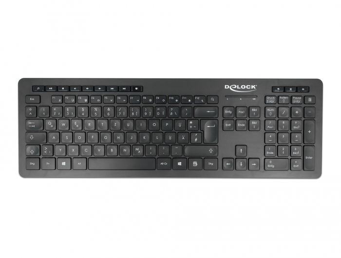 DeLOCK USB Tastatur 2,4 GHz kabellos schwarz - Lautlos