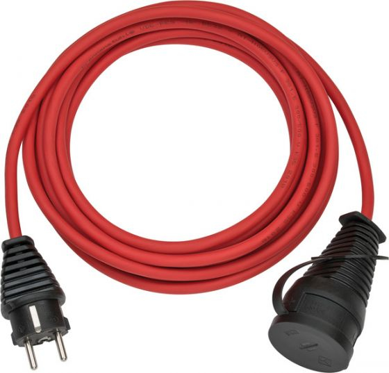 Brennenstuhl 1169910 Verlängerungskabel 5 m 1 AC-Ausgänge Draußen Schwarz, Rot