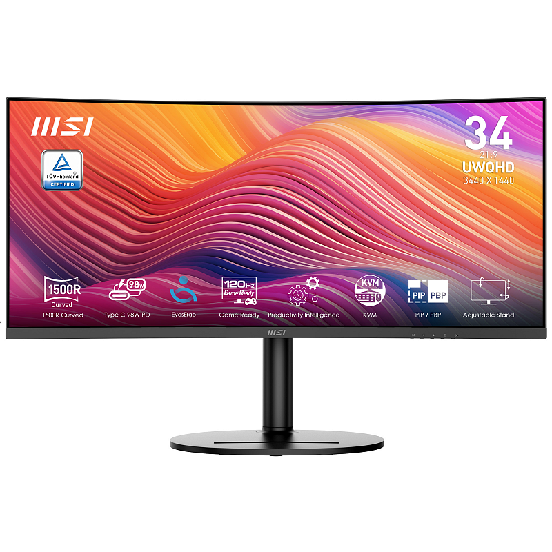 MSI Modern MD342CQP Computerbildschirm 86,4 cm (34") 3440 x 1440 Pixel UltraWide Quad HD LCD Schwarz