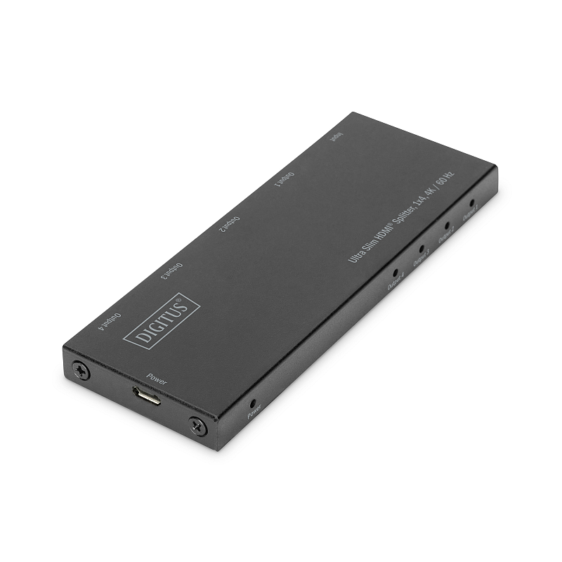 Digitus Ultra Slim HDMI® Splitter, 1x4, 4K / 60 Hz
