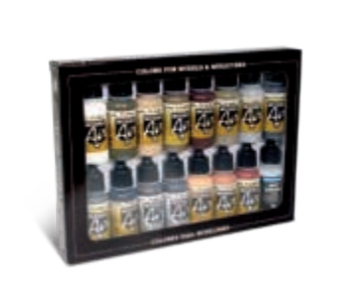 Vallejo 71.192 Acrylfarbe 17 ml Schwarz, Braun, Grau, Rot, Weiß Flasche