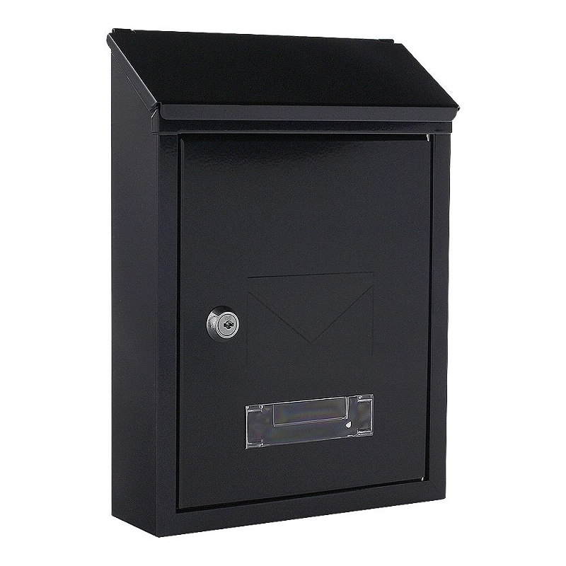 Rottner T02954 Briefkasten Schwarz, Grau Wandmontierter Briefkasten Stahl