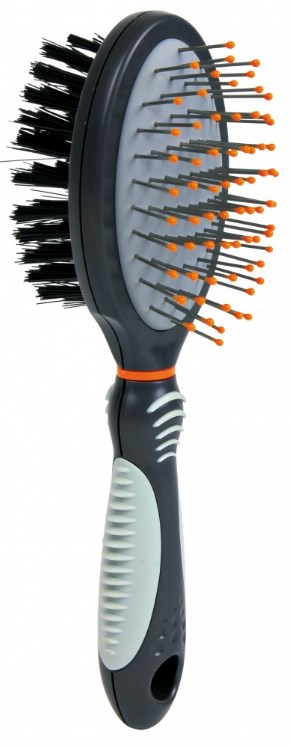 TRIXIE 24152 Bürste & Kamm für Haustiere Schwarz, Grau Hund Pinsel