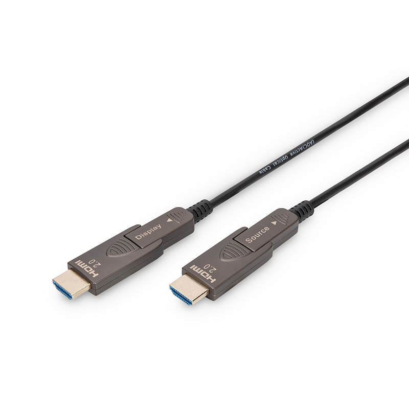 Digitus 4K - HDMI AOC Hybrid Glasfaserkabel mit 10m abnehmbaren Stecker