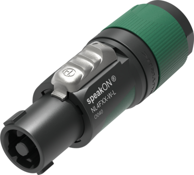 Neutrik NL4FXX-W-L Drahtverbinder speakON Schwarz, Grün