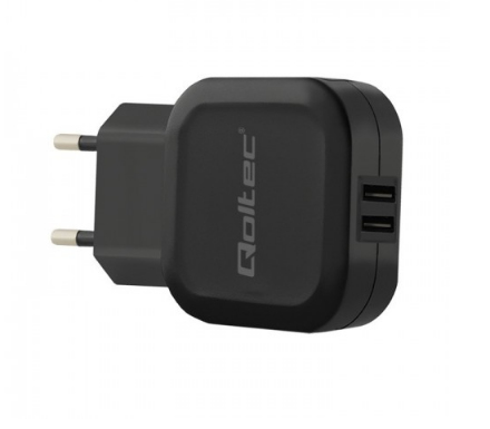 Qoltec 50185 Ladegerät für Mobilgeräte Smartphone, Tablets Schwarz AC Drinnen