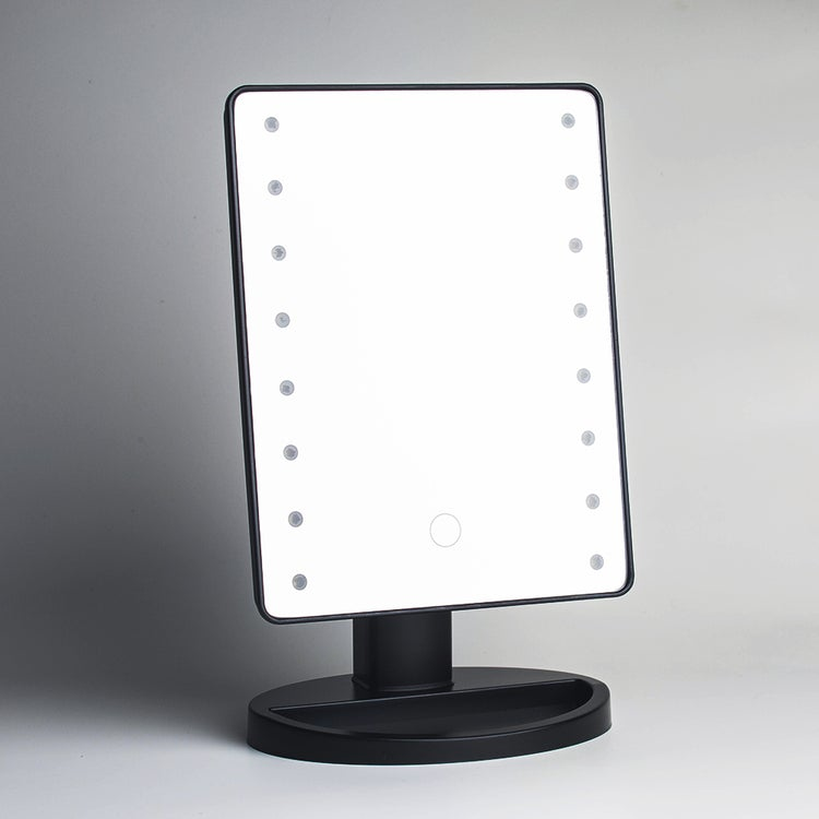 Carl&Son Makeup LED Mirror Make-up-Spiegel Freistehend Rechteckig Schwarz