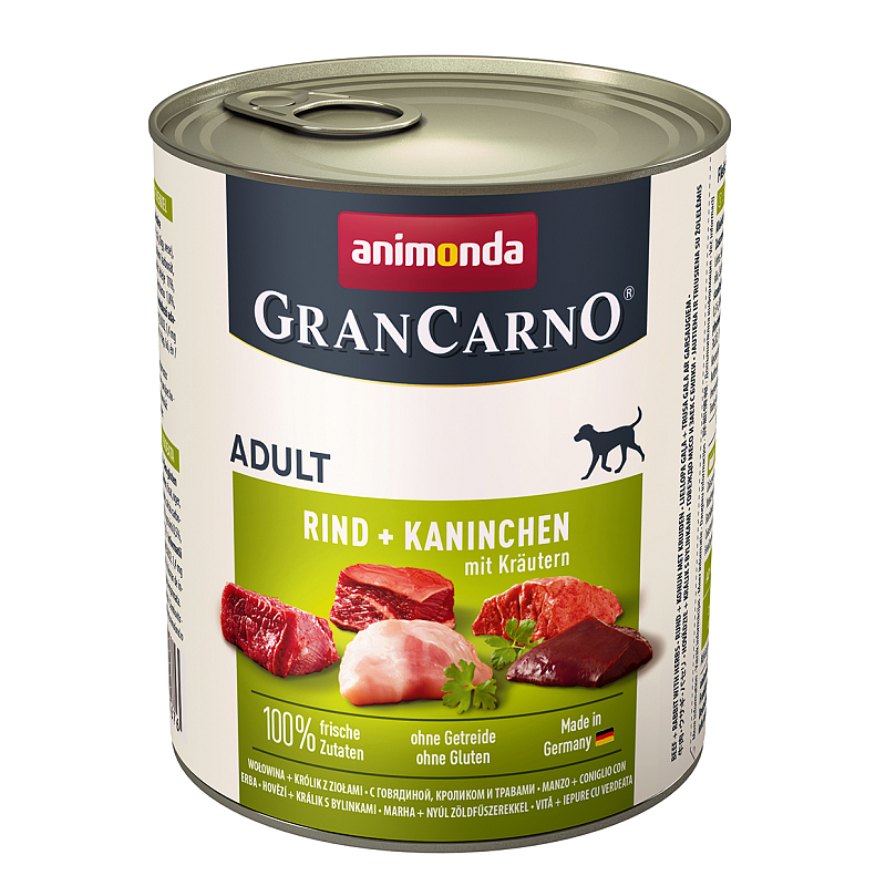 animonda GranCarno beef + rabbit with herbs Petersilie, Rind, Kaninchen Adult 800 g