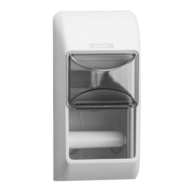 Katrin 92384 Toilettenpapierspender Weiß Kunststoff Rollen-Toilettenpapierspender