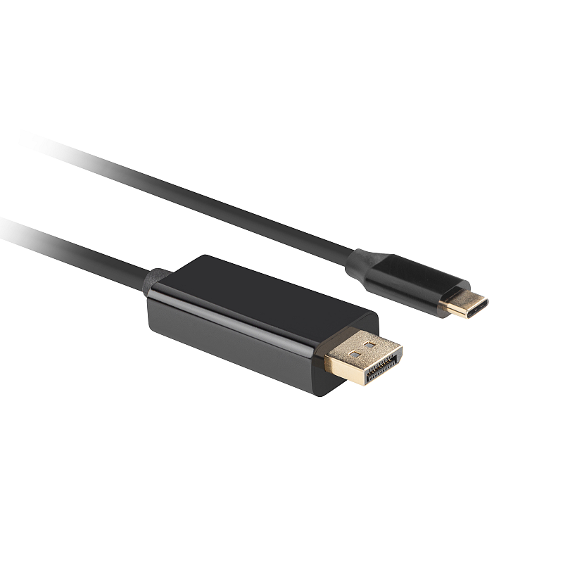 Lanberg CA-CMDP-10CU-0018-BK Videokabel-Adapter 1,8 m USB Typ-C DisplayPort Schwarz