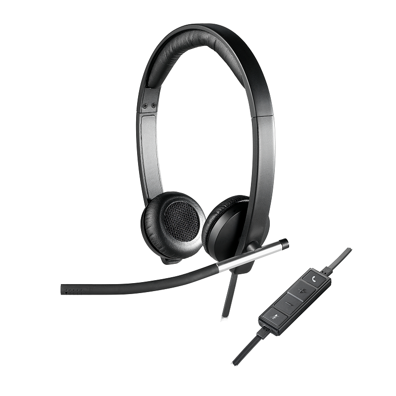 Logitech 981-000519 Kopfhörer & Headset Kabelgebunden Kopfband Büro/Callcenter USB Typ-A Schwarz, Silber