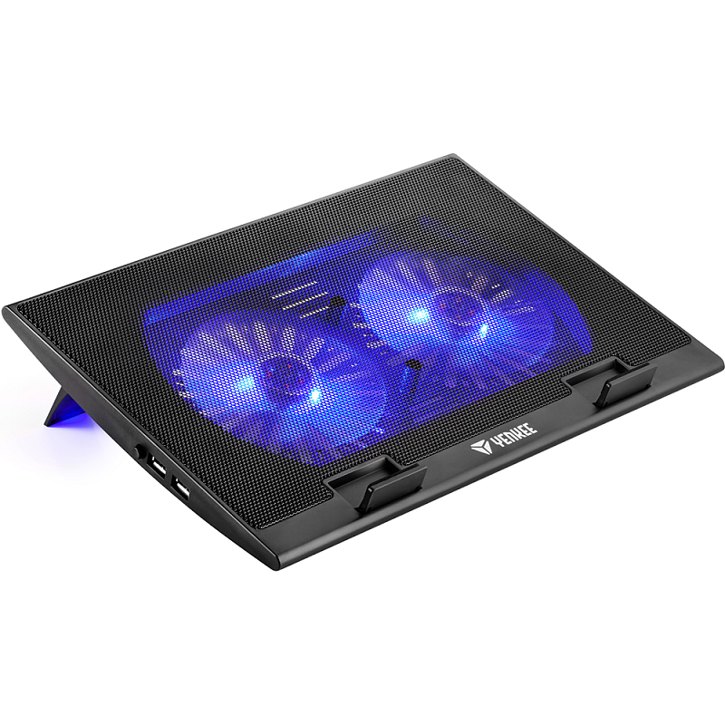 YENKEE YSN 120 Llaptop-Kühlpad 43,2 cm (17") Schwarz, Blau