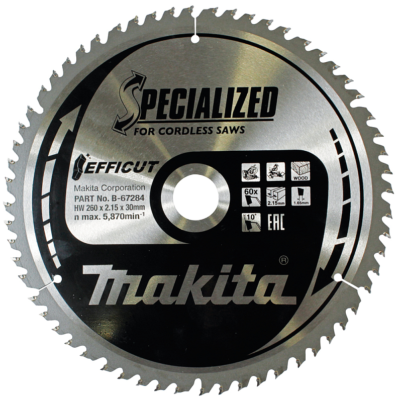 Makita B-67284 Kreissägeblatt 26 cm 1 Stück(e)