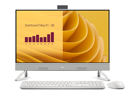 DELL EC27250 Intel Core 7 150U 68,6 cm (27") 1920 x 1080 Pixel Touchscreen All-in-One-PC 16 GB DDR5-SDRAM 1 TB SSD NVIDIA GeForce MX570A Windows 11 Pro Wi-Fi 6E (802.11ax) Perleffekt, Weiß