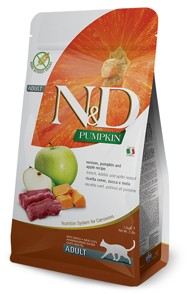 Farmina Pet Food N&D Pumpkin Katzen-Trockenfutter 1,5 kg Adult Apfel, Wildfleisch
