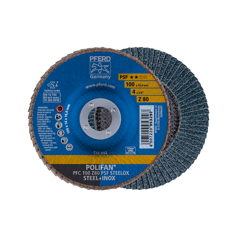 PFERD PFC 100 Z 80 PSF STEELOX/16,0 Rotierendes Schleifwerkzeug Zubehör Metall