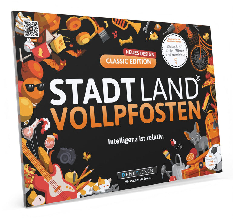 Denkriesen Stadt Land Vollpfosten Spielblock Classic Edition