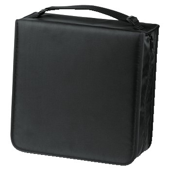 Hama CD Wallet Nylon 304, Black + CD Cleaning Cloth 200 Disks Schwarz