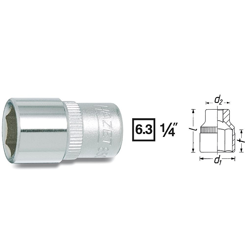 HAZET 850A-3/16 Steckschlüsselaufsatz 1 Stück(e)