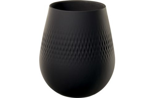 Villeroy & Boch 10-1682-5514 Vase Vase mit runder Form Porzellan Schwarz