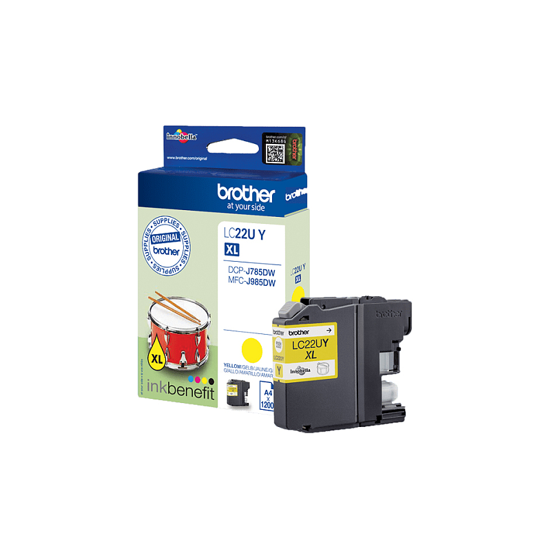Brother LC22UY Druckerpatrone 1 Stück(e) Original Hohe (XL-) Ausbeute Gelb