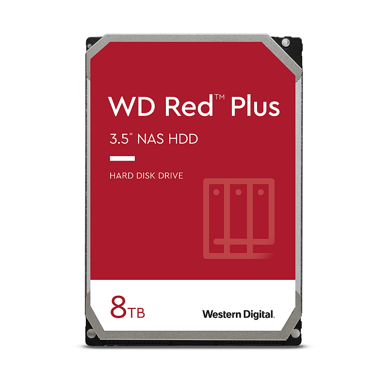 Western Digital Red Plus Interne Festplatte 8 TB 5640 RPM 256 MB 3.5" Serial ATA III