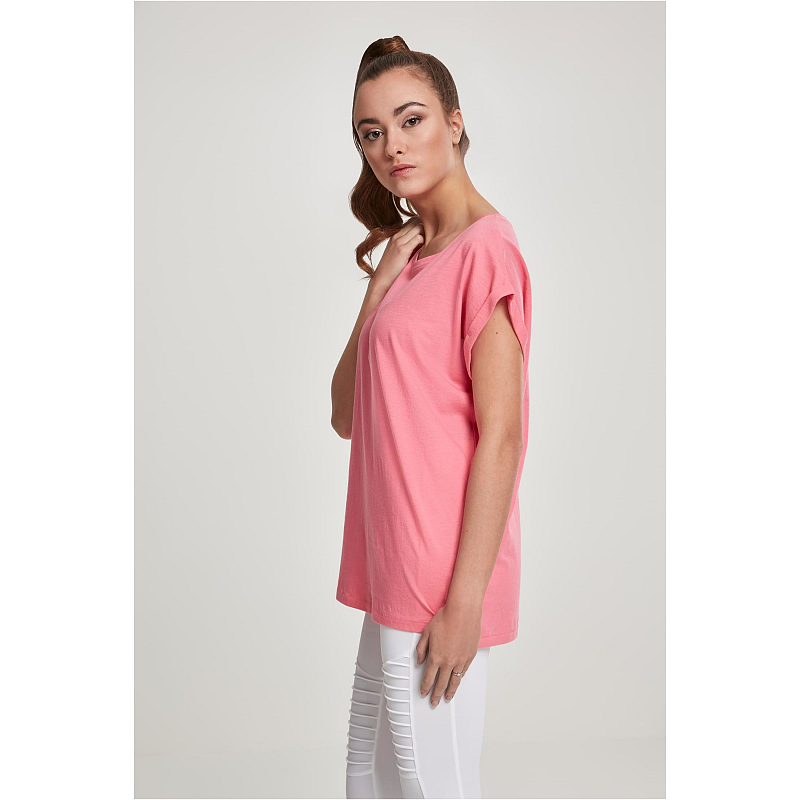 Urban Classics Ladies Extended Shoulder Tee T-Shirt Rundhals Kurzärmel Baumwolle, Trikot