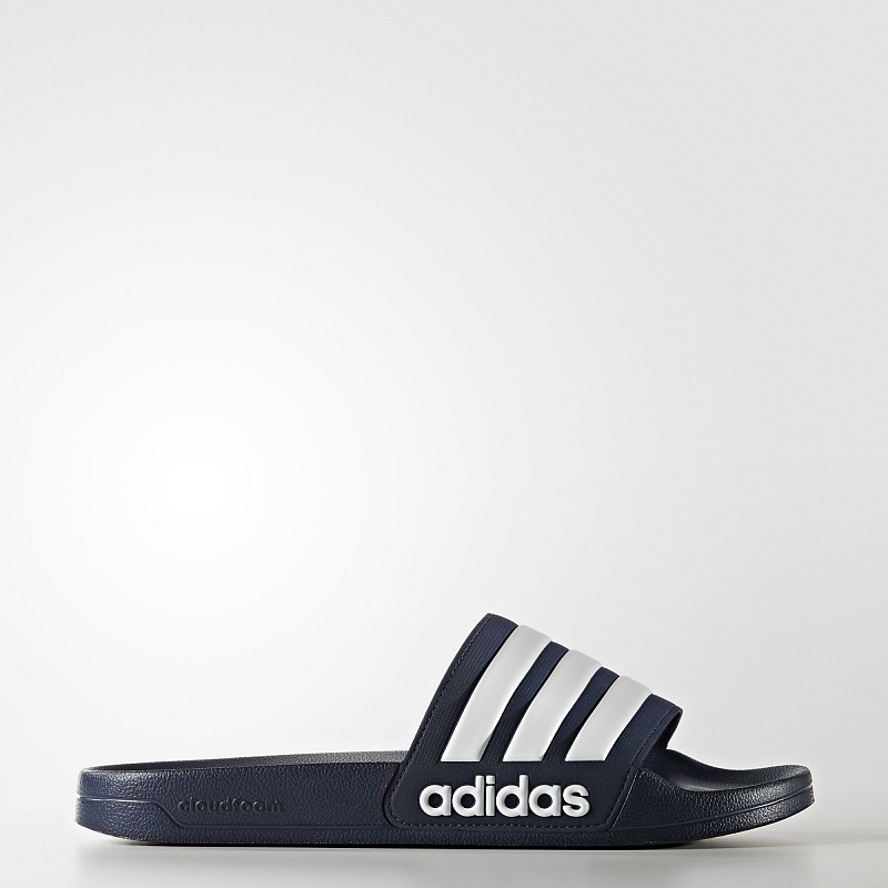 Adidas Adilette Cloudfoam Männlich Blau, Weiß