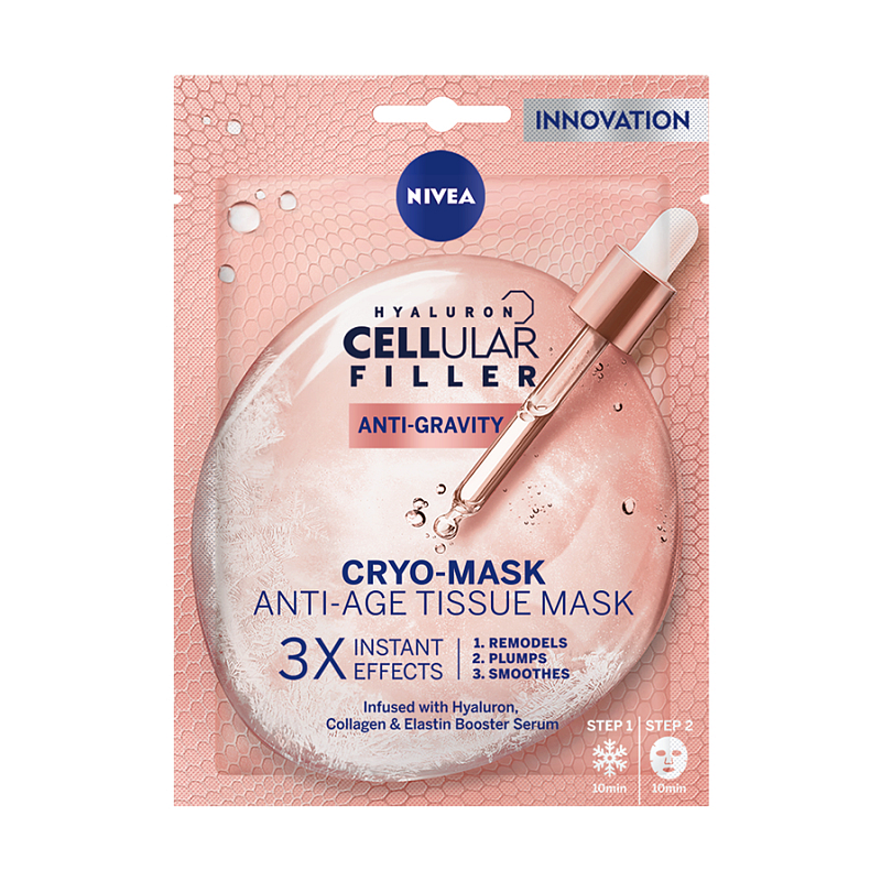 NIVEA Hyaluron Cellular Filler Maske mit Lifting-Effekt Frauen Blätter