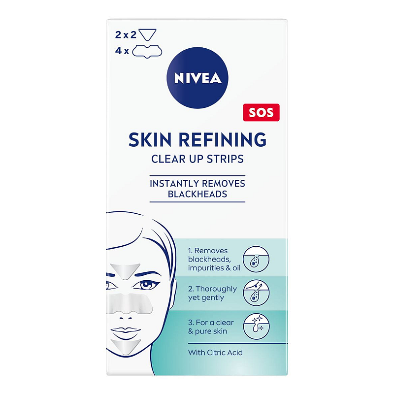 NIVEA Skin Refining Clear-up Strips Reinigungsstreifen Frauen