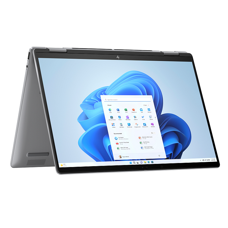 HP ENVY x360 14-fc0077ng Intel Core Ultra 7 155U Hybrid (2-in-1) 35,6 cm (14") Touchscreen 3K 32 GB LPDDR5-SDRAM 1 TB SSD Wi-Fi 6E (802.11ax) Windows 11 Home AI PC Silber
