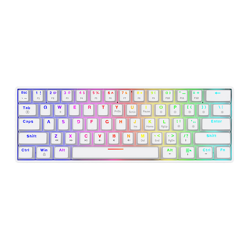 Savio WHITEOUT X2 RED Tastatur Universal USB QWERTY US International Weiß