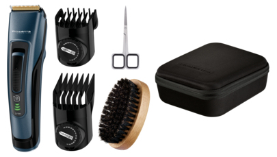 Rowenta Signature TN4500F1 Barttrimmer Wechselstrom/Batterie 44 3 cm Schwarz, Blau