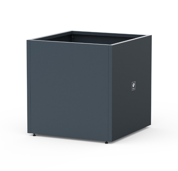 Herstera Metal Planter Cube Draußen Pflanzgefäß Freistehend Stahl Anthrazit