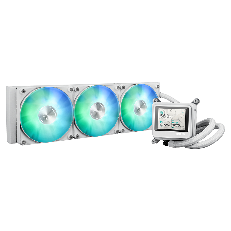 ASUS MAX Gaming LC 360 ARGB LCD White Edition Prozessor All-in-One-Flüssigkeitskühler 12 cm Weiß