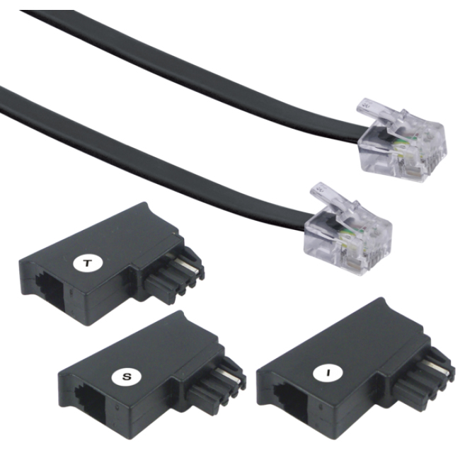 Schwaiger 10m RJ-11 - RJ-11 Schwarz