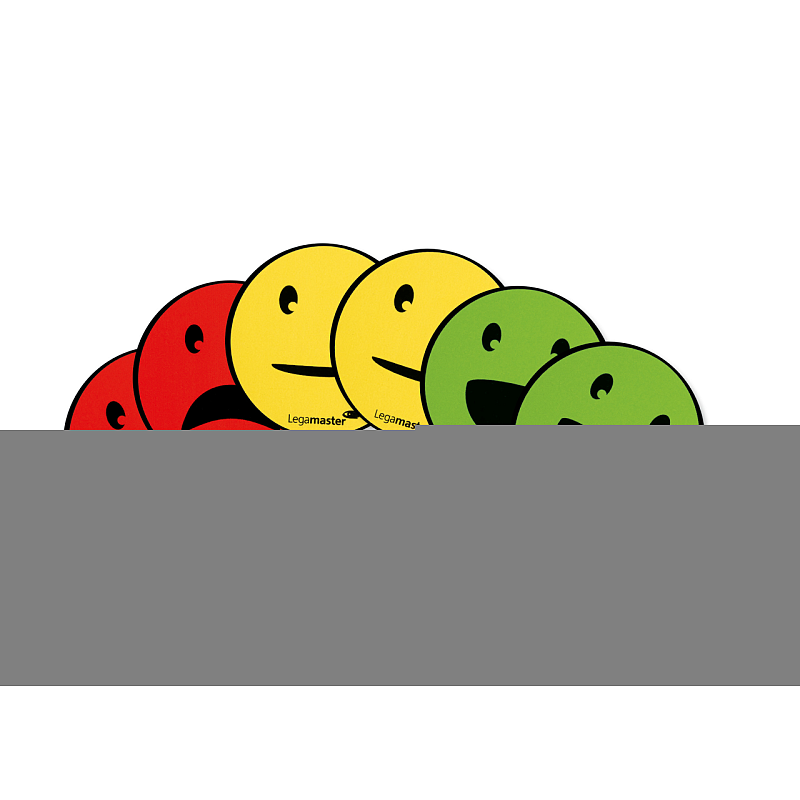 Legamaster magnetisches Symbol emoticon sortiert 50mm 6St