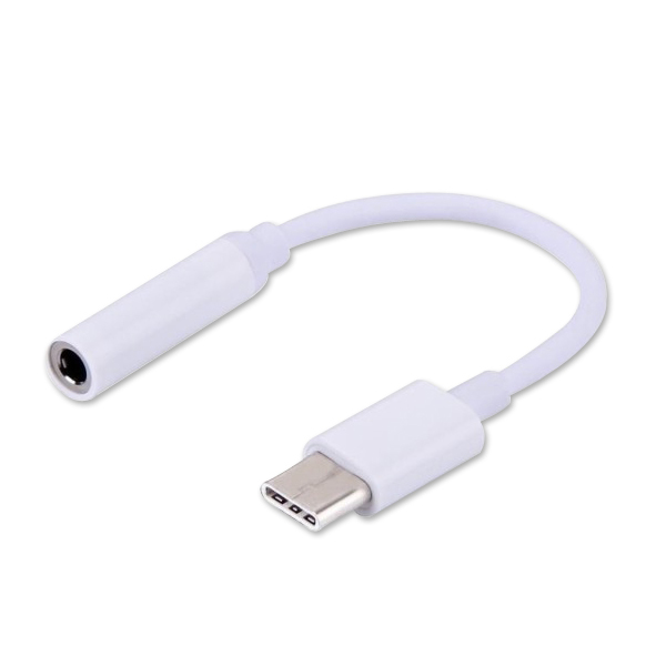 Savio AK-35 mobile phone cable White 0.12 m USB C 3.5mm Handykabel Weiß 0,12 m