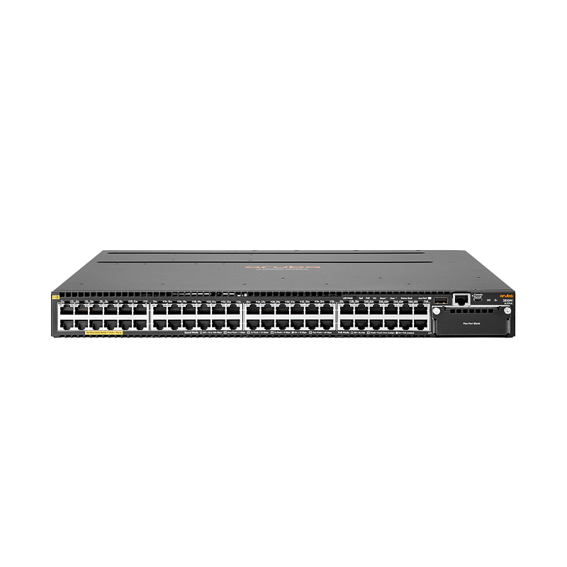 HPE Aruba Networking Aruba 3810M 48G PoE+ 1-slot Managed L3 Gigabit Ethernet (10/100/1000) Power over Ethernet (PoE) 1U Schwarz