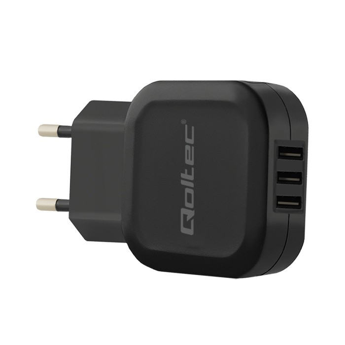 Qoltec 50191 Ladegerät für Mobilgeräte Universal Schwarz AC Drinnen