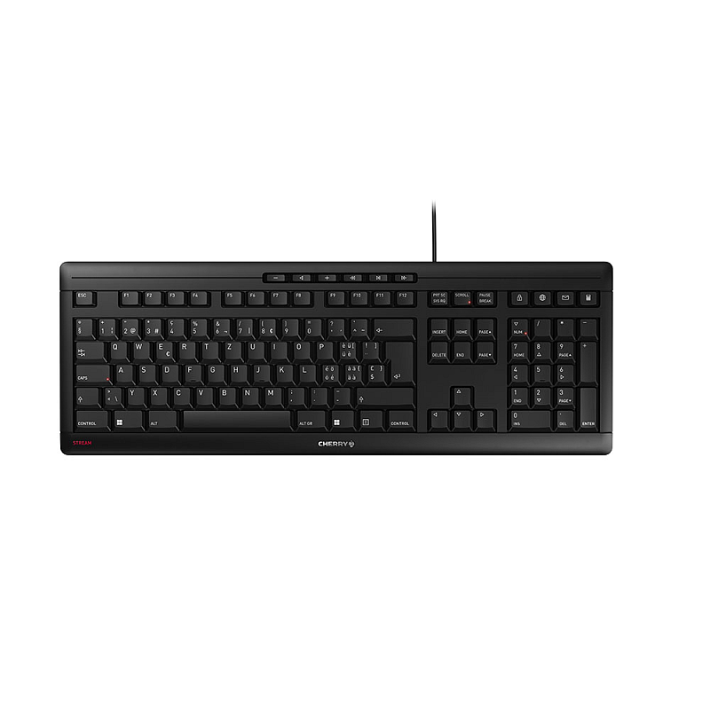 CHERRY STREAM Tastatur Büro USB QWERTZ Deutsch Weiß