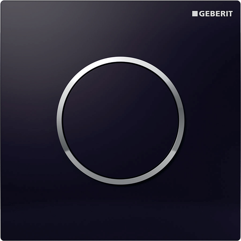 Geberit 116.015.KM.1 Ersatzteil für Toilettenspülung Spülplatte Schwarz, Chrom