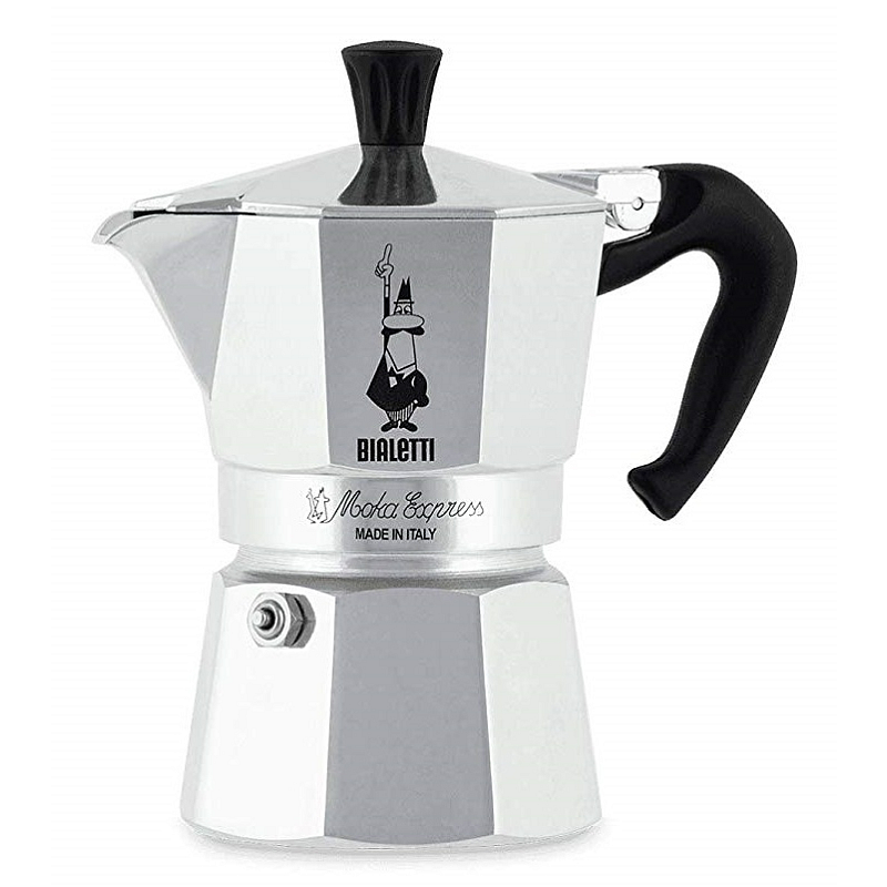 Bialetti Moka Express Mokka-Kanne 0,06 l Aluminium, Schwarz