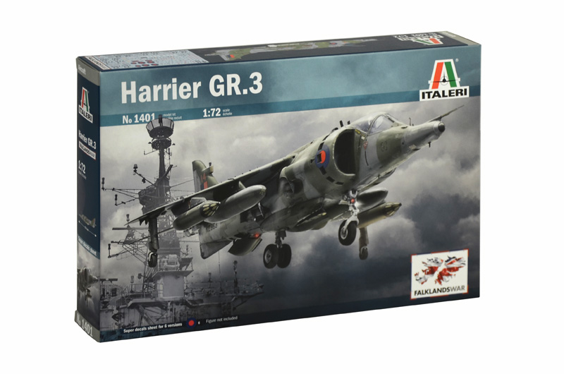Italeri Harrier Gr. 3 Starrflügelflugzeug-Modell Montagesatz 1:72